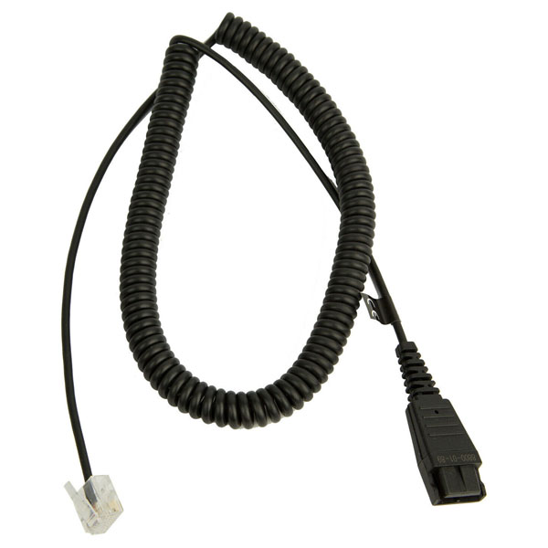 Jabra BIZ 2400 Quick Disconnect to RJ-9 Balanced Coiled Cord