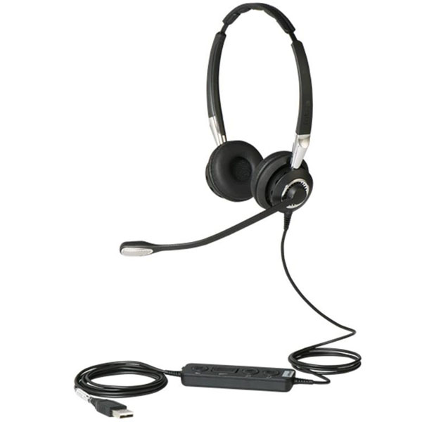 Jabra BIZ 2400 II Duo USB Wired Headset with NC Mic for Microsoft Lync